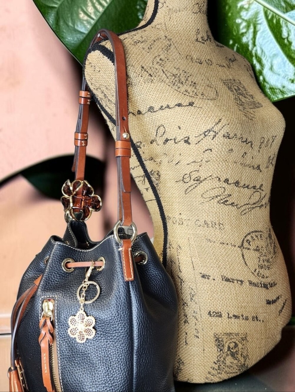 Dooney & Bourke Pebble Leather Cooper Drawstring Bag - Picture 12 of 15
